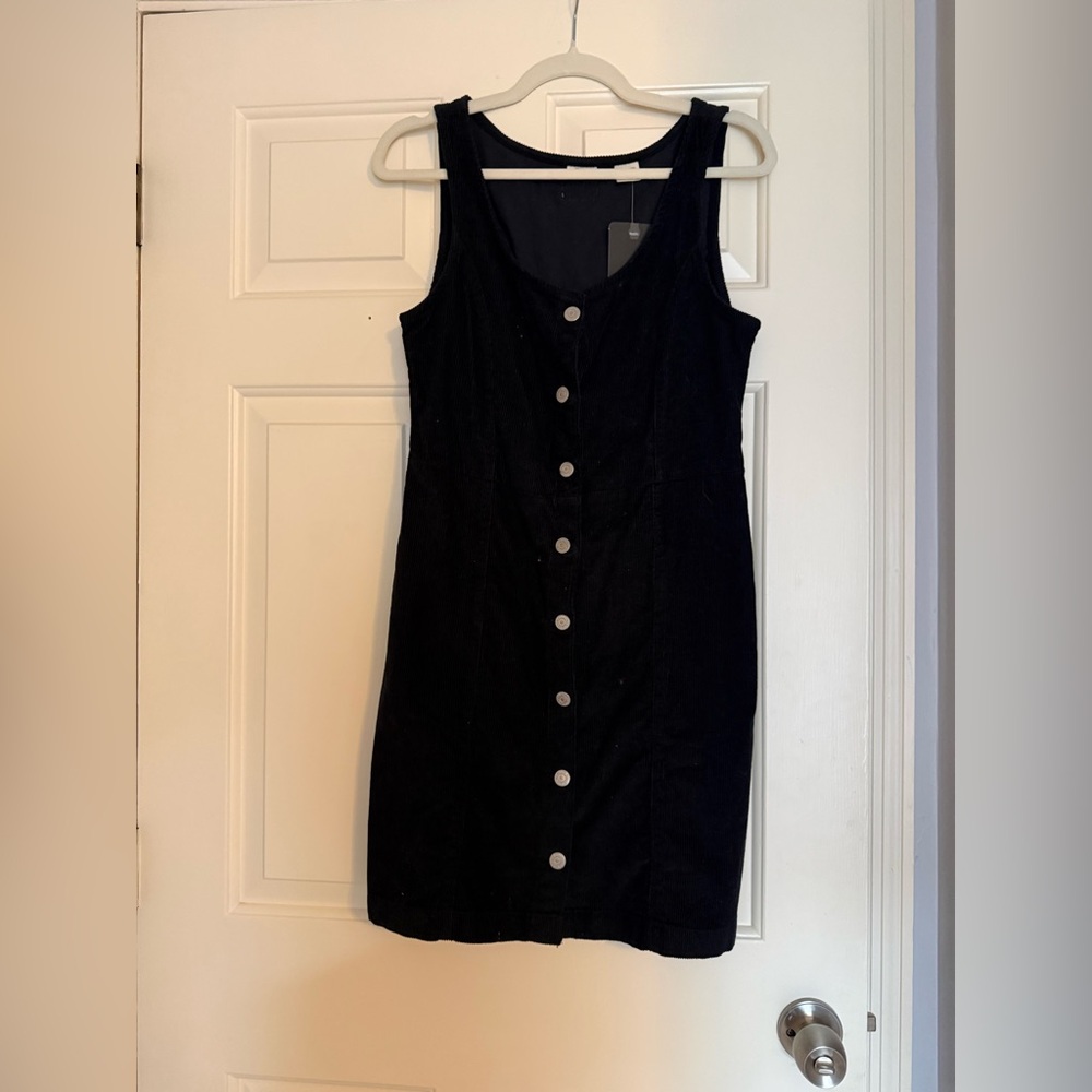 Levi's Black Mini Dress with Button Detail